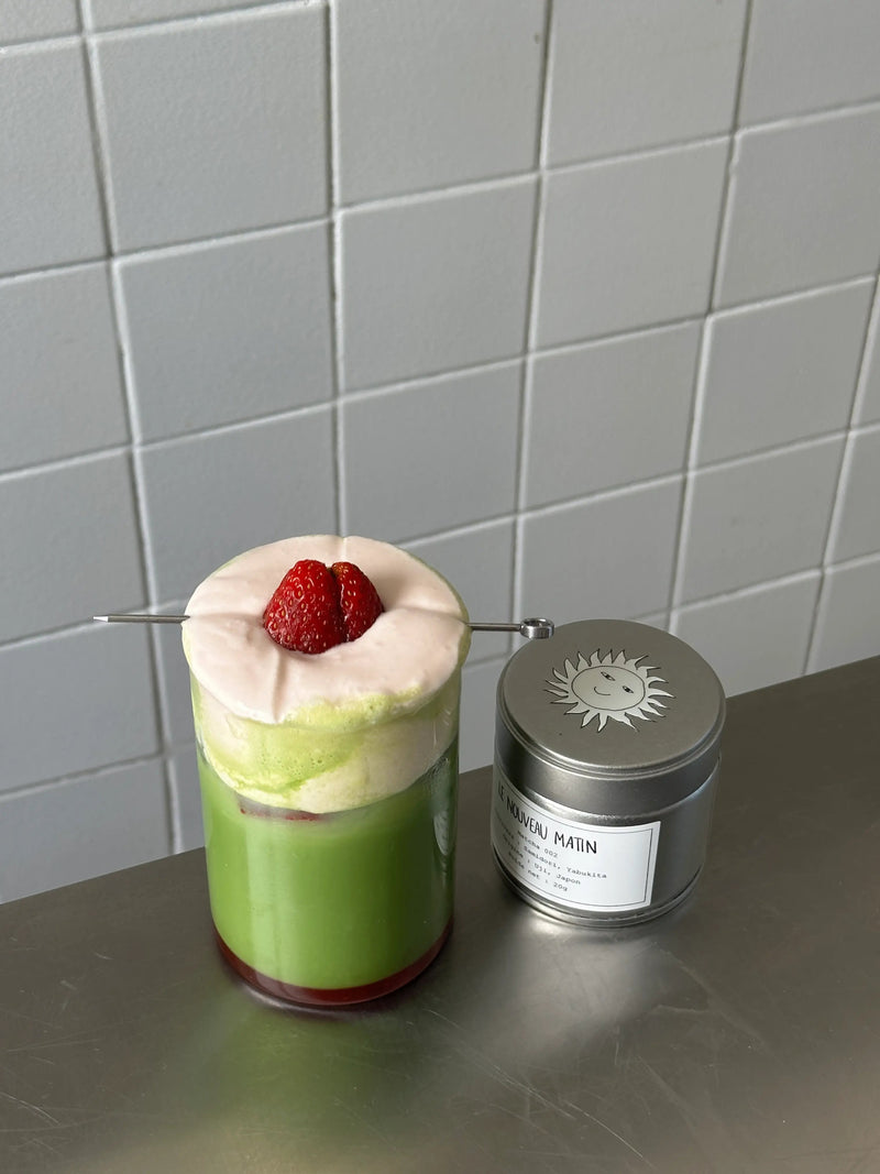 Matcha fraise latte